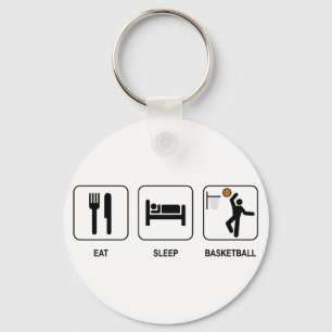 Essen Sie Schlaf-Basketball-Schlüsselanhänger Schlüsselanhänger