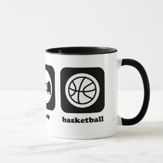 Essen Sie. Schlaf. Basketball. Tasse