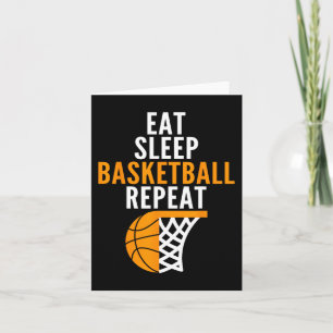 Essen Sie Schlaf Basketball wiederholen Feld Spiel Karte