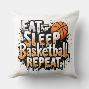 Essen Sie Schlaf Basketball wiederholen Kissen