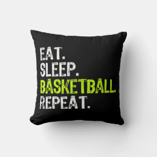Essen Sie Schlaf Basketball Wiederholen Spielerspa Kissen