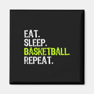 Essen Sie Schlaf Basketball Wiederholen Spielerspa Magnet