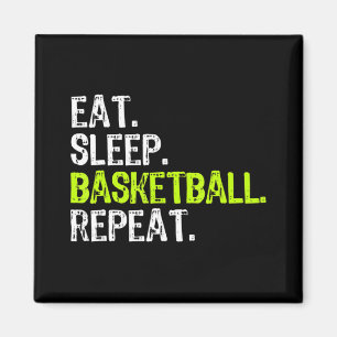 Essen Sie Schlaf Basketball Wiederholen Spielerspa Magnet