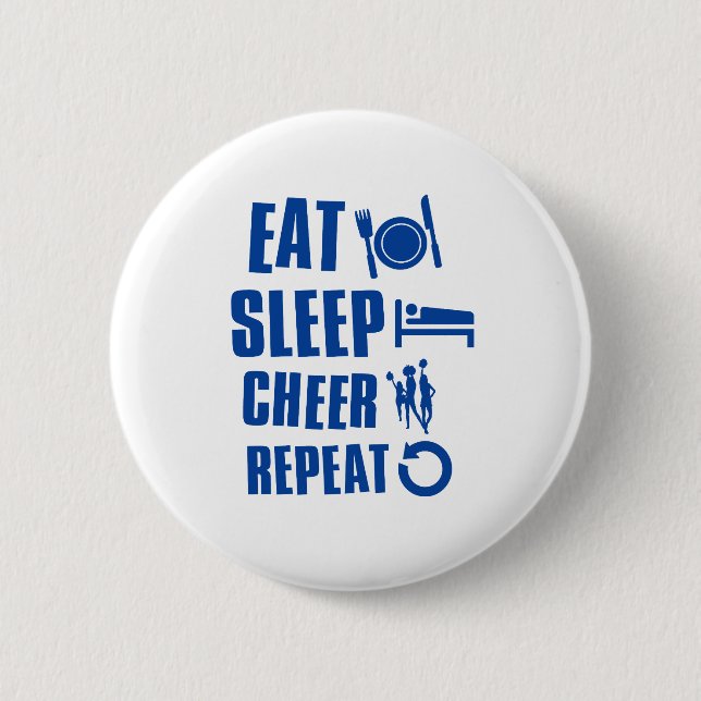 Essen Sie Schlaf Beifall Button (Vorderseite)