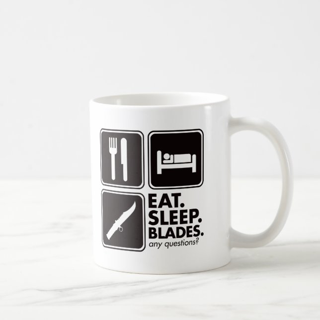 Essen Sie Schlaf-Blätter - Schwarzes Kaffeetasse (Rechts)