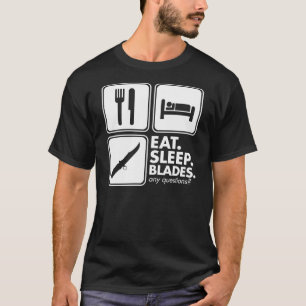 Essen Sie Schlaf-Blätter - Weiß T-Shirt