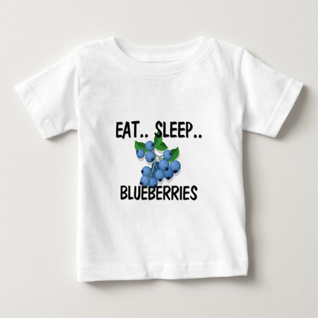 Essen Sie Schlaf BLAUBEEREN Baby T-shirt (Vorderseite)