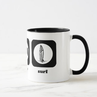 Essen Sie. Schlaf. Brandung. Tasse