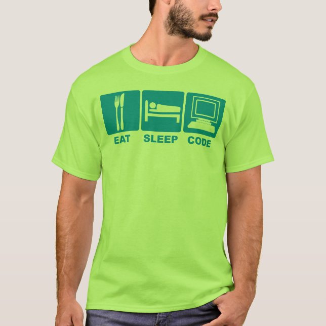 Essen Sie Schlaf-Code-T - Shirt (Vorderseite)