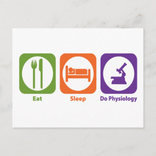 Essen Sie Schlaf-Do-Physiologie Postkarte