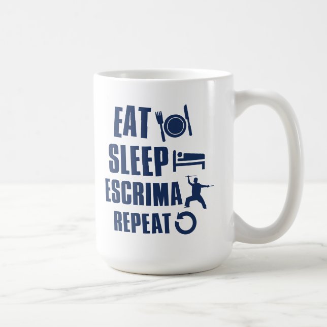 Essen Sie Schlaf escrima Kaffeetasse (Rechts)