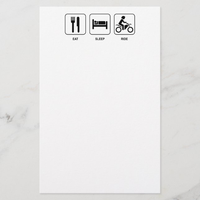 Essen Sie Schlaf-Fahrt Briefpapier (Vorderseite)