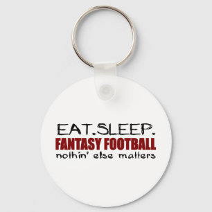 Essen Sie Schlaf-Fantasie-Fußball Schlüsselanhänger