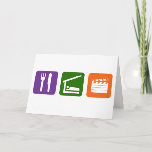 Essen Sie Schlaf-Film-Produktion Karte