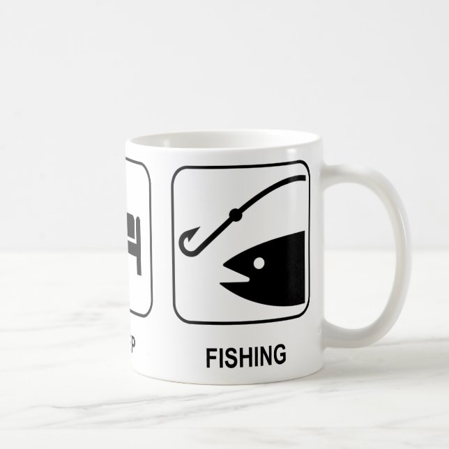 Essen Sie Schlaf-Fischen-Tasse Kaffeetasse (Rechts)