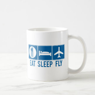 Essen Sie Schlaf-Fliege Kaffeetasse