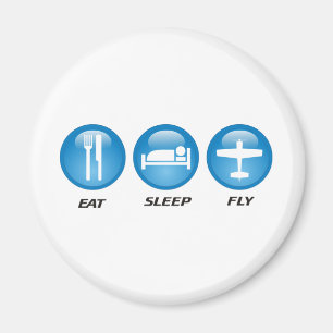 Essen Sie Schlaf-Fliege Magnet