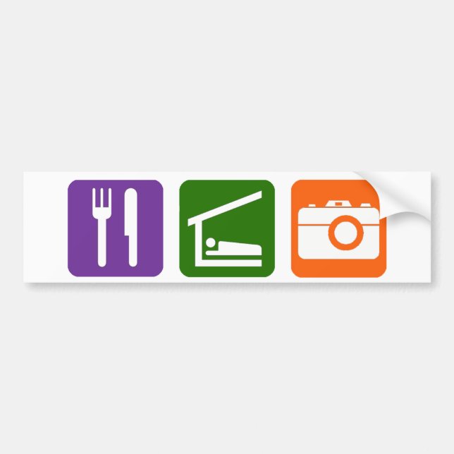 Essen Sie Schlaf-Fotografie Autoaufkleber (Vorne)