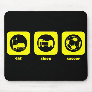 Essen Sie. Schlaf. Fußball. Mousepad