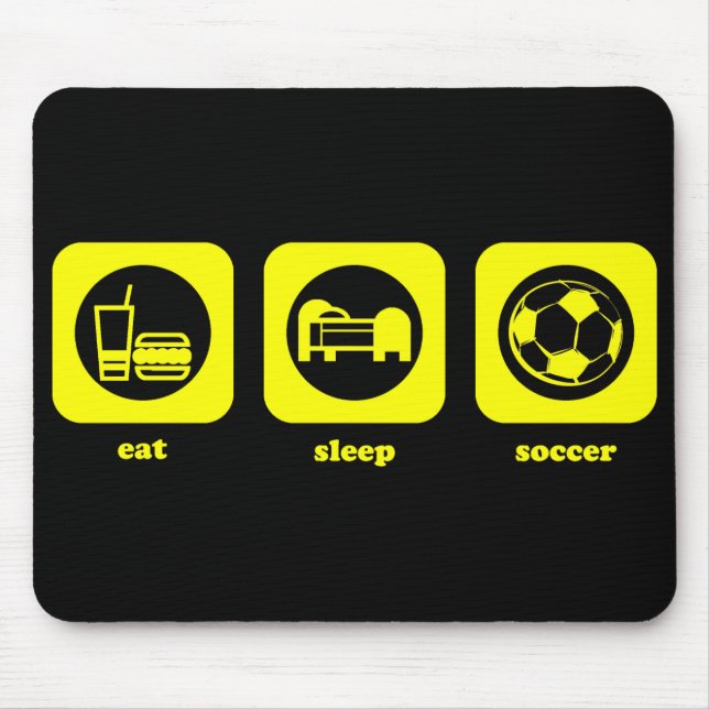 Essen Sie. Schlaf. Fußball. Mousepad (Vorne)