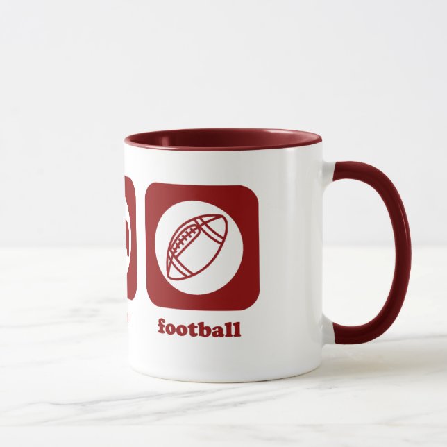 Essen Sie. Schlaf. Fußball. Tasse (Rechts)