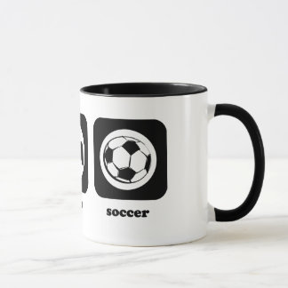 Essen Sie. Schlaf. Fußball. Tasse