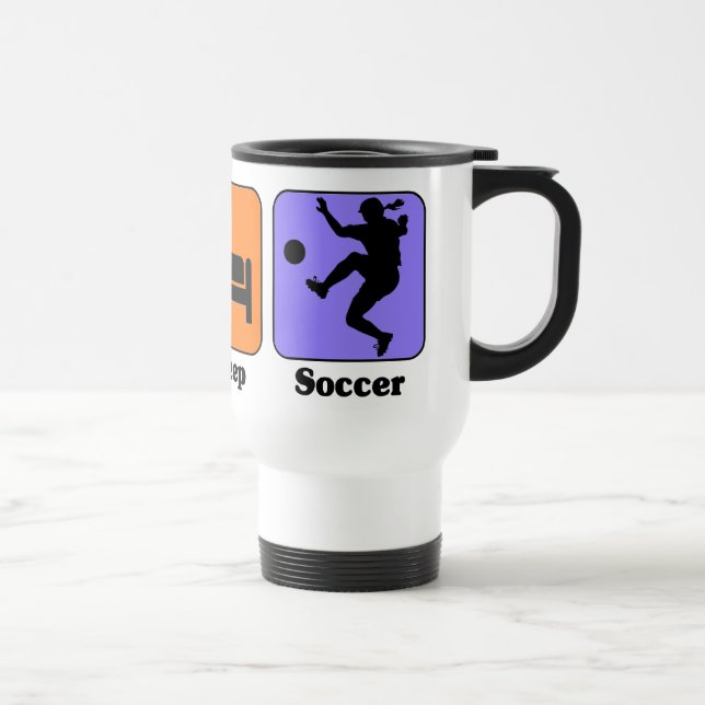 Essen Sie Schlaf-Fußball-Tasse Reisebecher (Rechts)