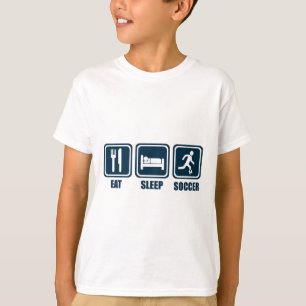 Essen Sie Schlaf-Fußball-Wiederholungs-T-Shirt T-Shirt