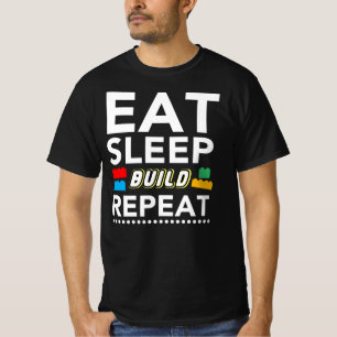 Essen Sie Schlaf-Gestalt-Wiederholung - T-Shirt