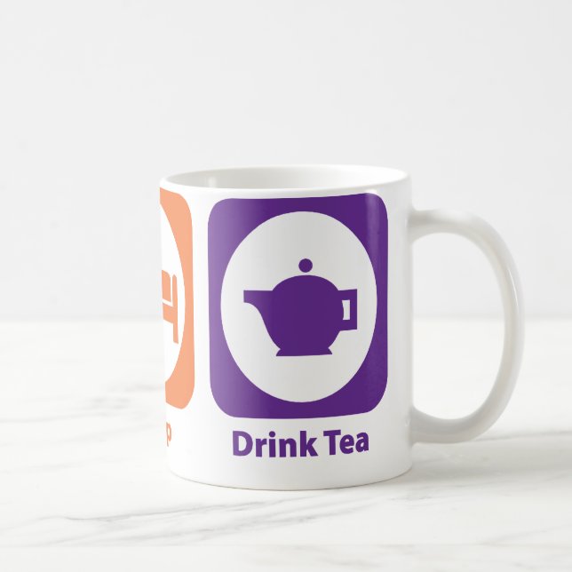 Essen Sie Schlaf-Getränk-Tee Kaffeetasse (Rechts)