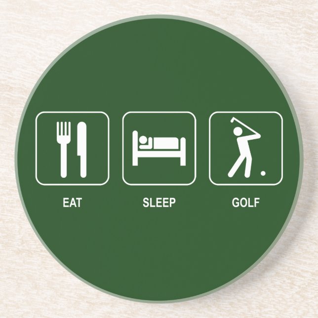 Essen Sie Schlaf-Golf-Untersetzer Untersetzer (Vorne)