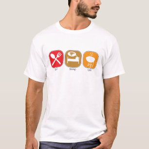 Essen Sie Schlaf-Grill T-Shirt