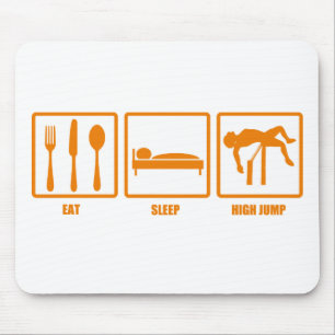 Essen Sie Schlaf-Hochsprung Mousepad