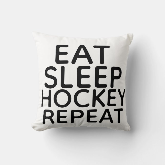 Essen Sie Schlaf-Hockey-Kissen-Weihnachtsgeschenk Kissen (Vorderseite)