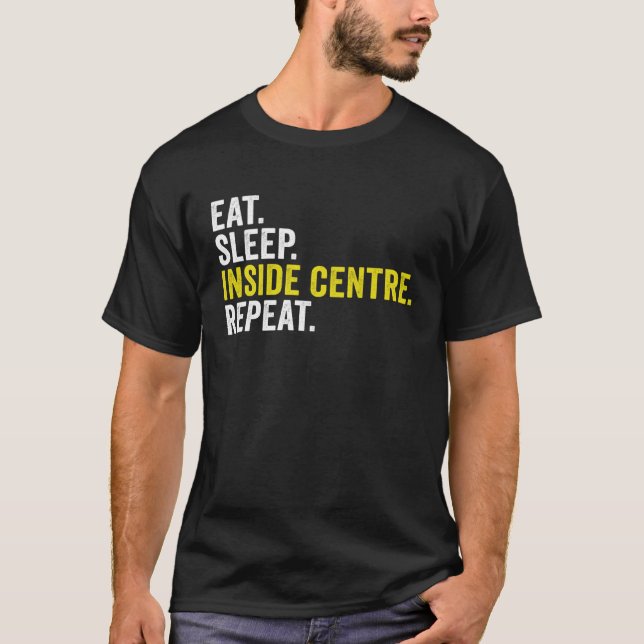 Essen Sie Schlaf im Innenzentrum Wiederholung Rugb T-Shirt (Vorderseite)