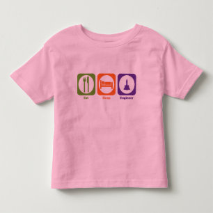 Essen Sie Schlaf-Ingenieur Kleinkind T-shirt