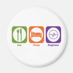 Essen Sie Schlaf-Ingenieur Magnet