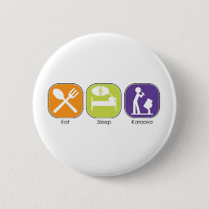 Essen Sie Schlaf-Karaoke Button