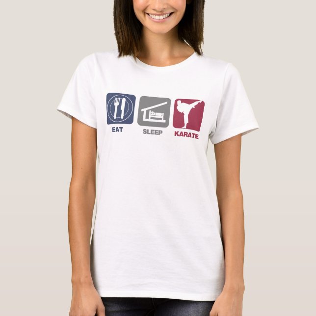 Essen Sie Schlaf-Karate - Mädchen T-Shirt (Vorderseite)