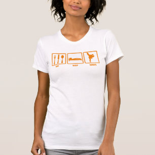 Essen Sie Schlaf-Karate T-Shirt