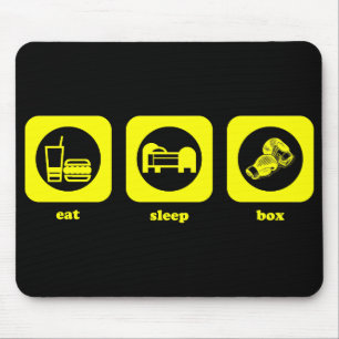 Essen Sie. Schlaf. Kasten. Mousepad