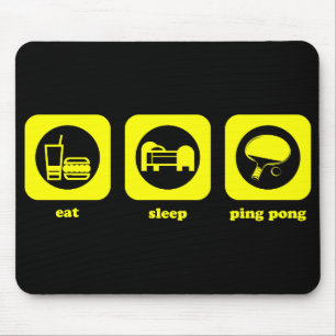 Essen Sie. Schlaf. Klingeln Pong. Mousepad