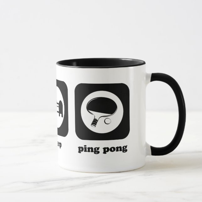 Essen Sie. Schlaf. Klingeln Pong. Tasse (Rechts)