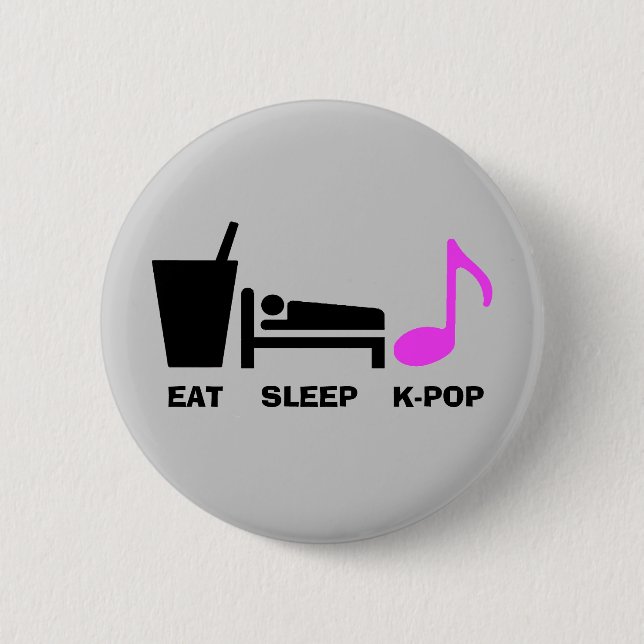 Essen Sie Schlaf Kpop Knopf (Licht) Button (Vorderseite)