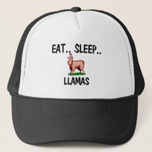 Essen Sie Schlaf LAMAS Truckerkappe