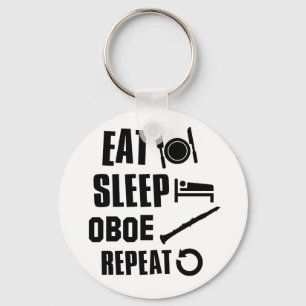 Essen Sie Schlaf Oboe Schlüsselanhänger