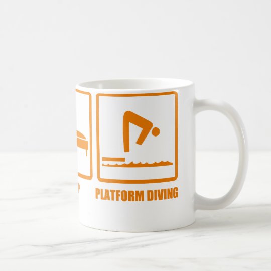 Essen Sie Schlaf-Plattform-Tauchen Kaffeetasse