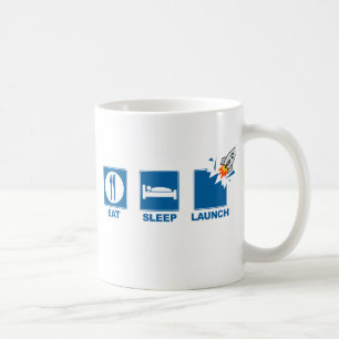 Essen Sie Schlaf-Produkteinführung Kaffeetasse