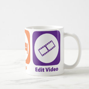 Essen Sie Schlaf redigieren Video Kaffeetasse
