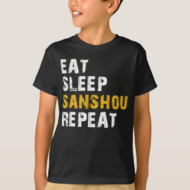Essen Sie Schlaf Sanshou T-Shirt (Vorderseite)